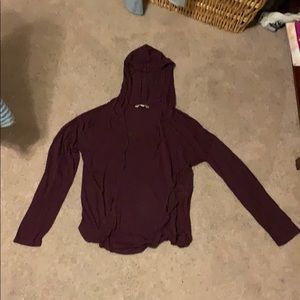 Hooded long sleeve shirt